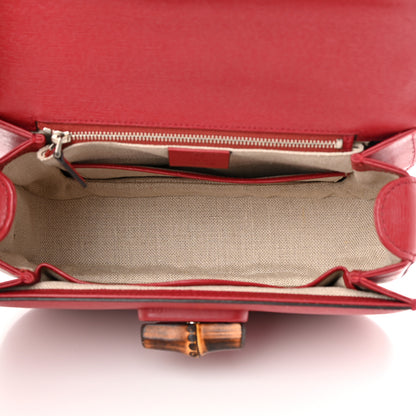 Gucci Shangai Calfskin Small Classic Bamboo Top Handle Bag Romantic Cerise 5 of 16