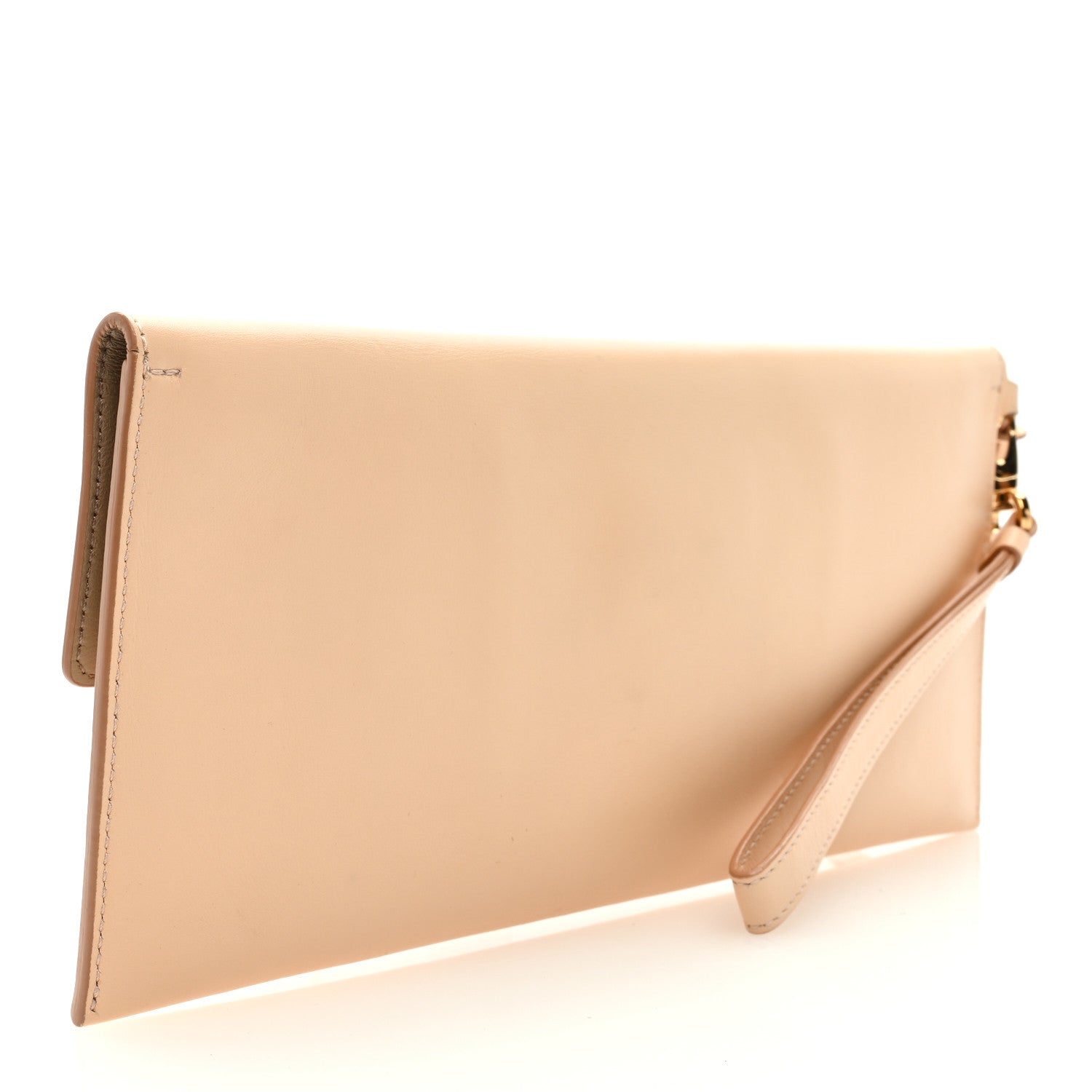 Salvatore Ferragamo Nuage Calfskin Afef Lock Story Gancini Clutch Beige 3 of 6