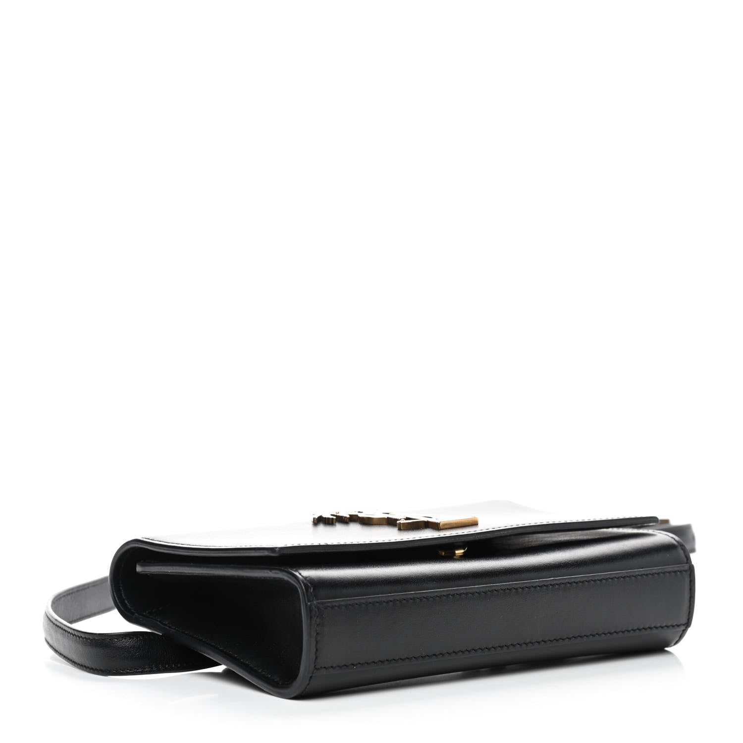 Saint Laurent Smooth Calfskin Monogram Palm Tree Kate Belt Bag Black 4 of 10