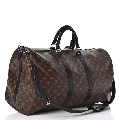Louis Vuitton Monogram Macassar Keepall Bandouliere 55 4 of 10