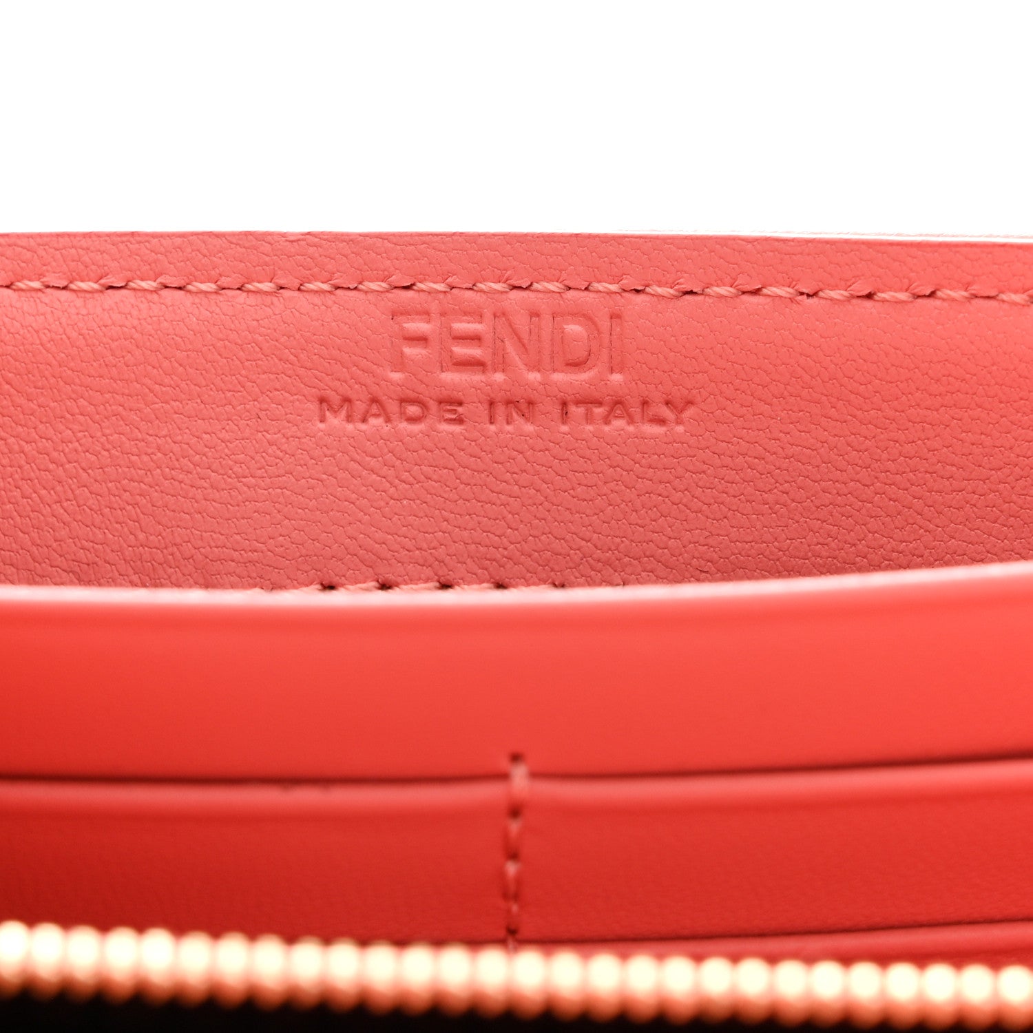 Fendi Nappa FF Embossed Continental Wallet On Chain Pink 6 of 10