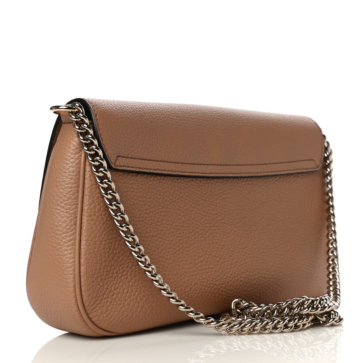 Gucci Pebbled Calfskin Medium Soho Flap Crossbody Camelia 3 of 11
