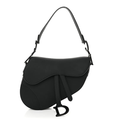 Christian Dior Ultra Matte Calfskin Saddle Bag Black 1 of 10