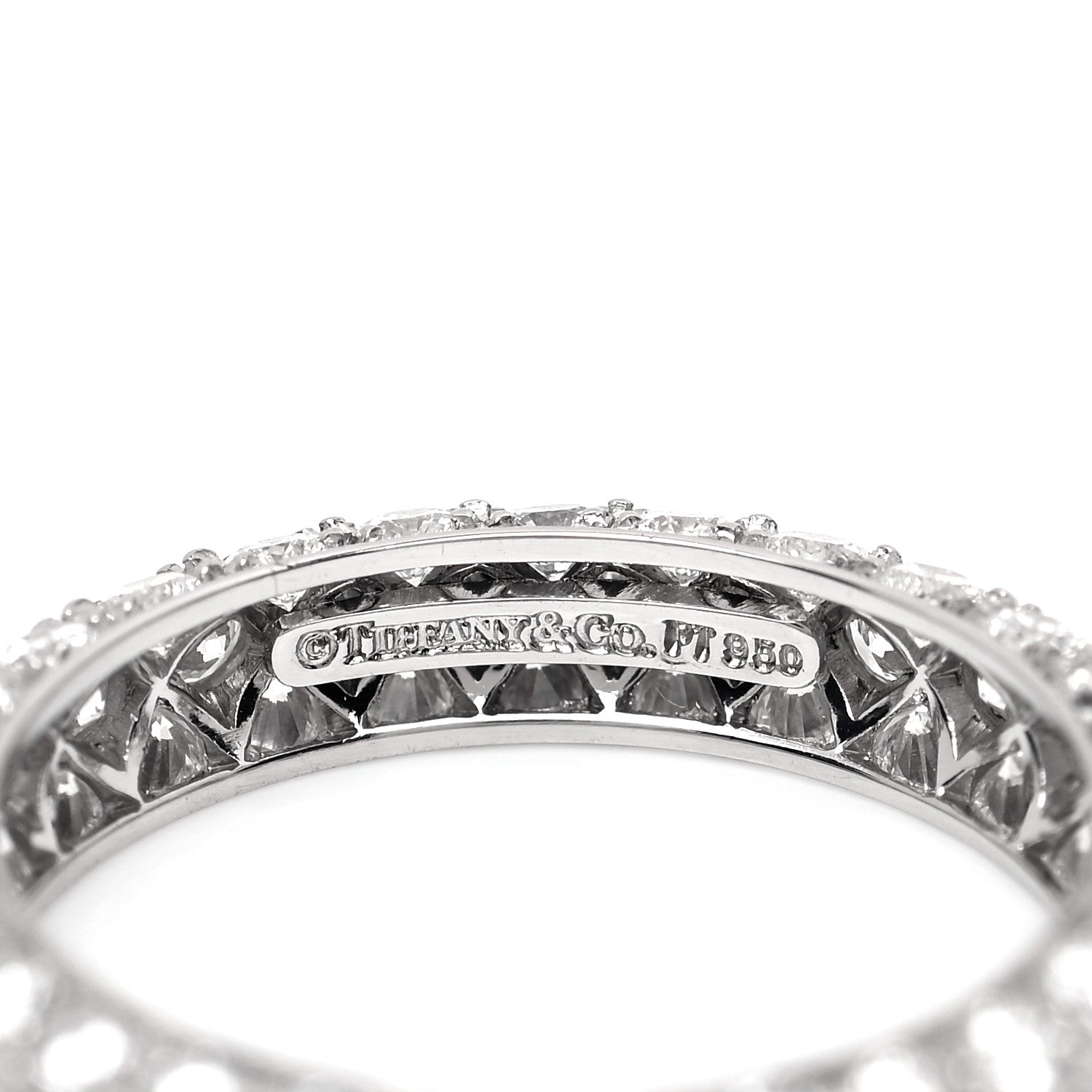 Tiffany Platinum Diamond Etoile Three-Row Band Ring 49 4.75 4 of 4