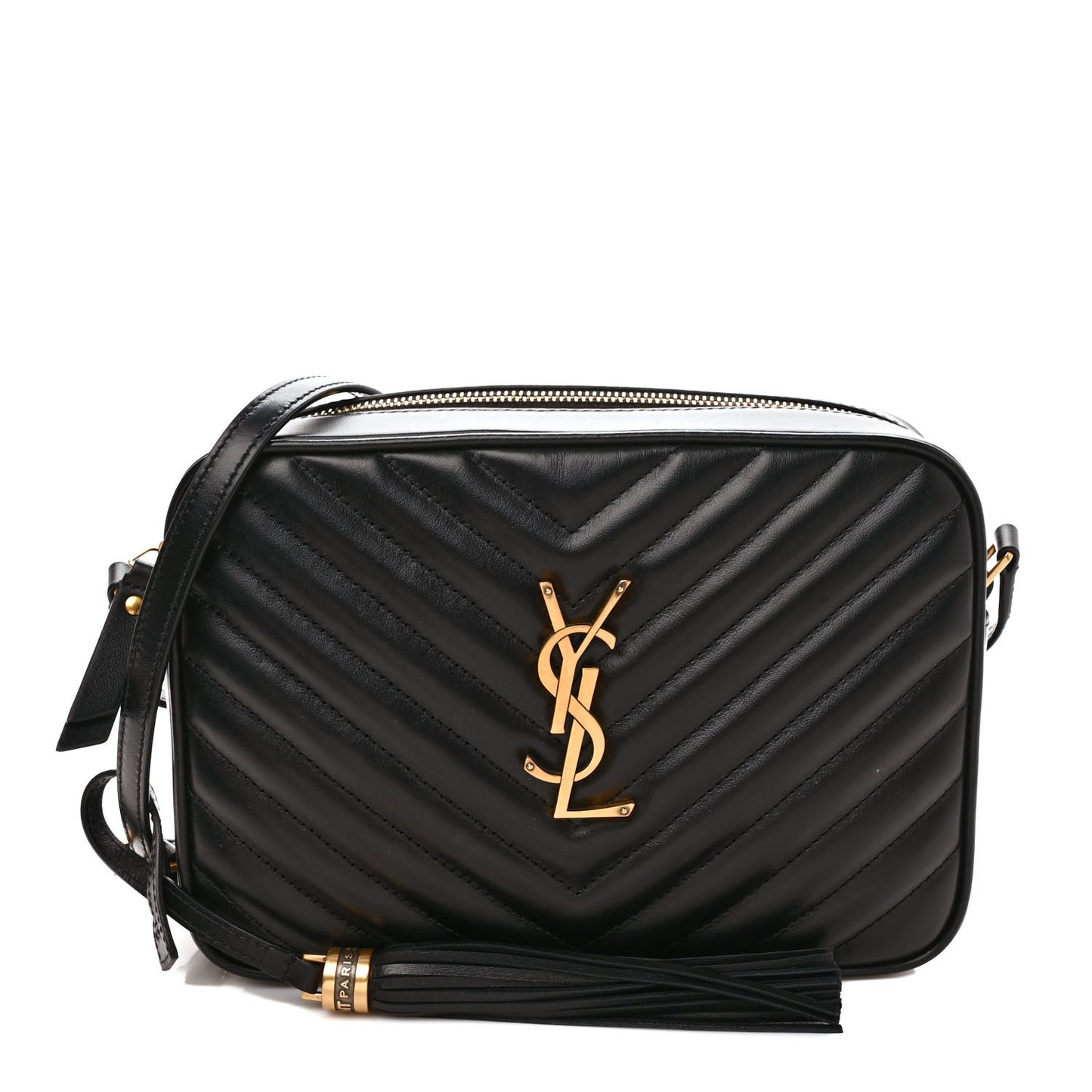 Calfskin Matelasse Monogram Lou Camera Bag Black