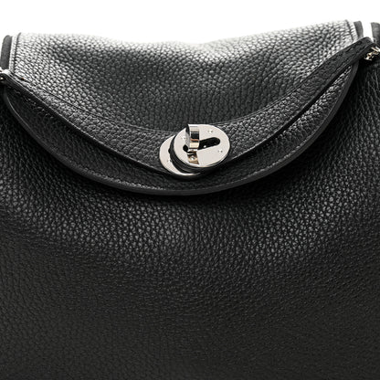 Hermes Taurillon Clemence Lindy 26 Black 8 of 10