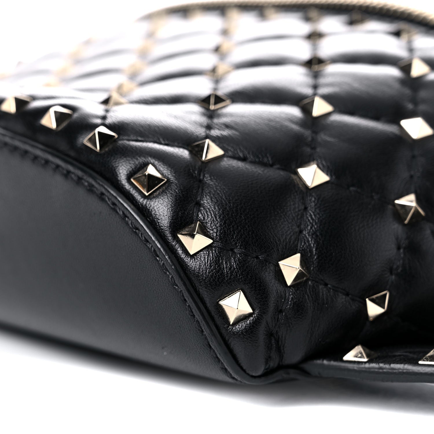 Valentino Garavani Nappa Rockstud Spike Belt Bag 85 Black 8 of 9