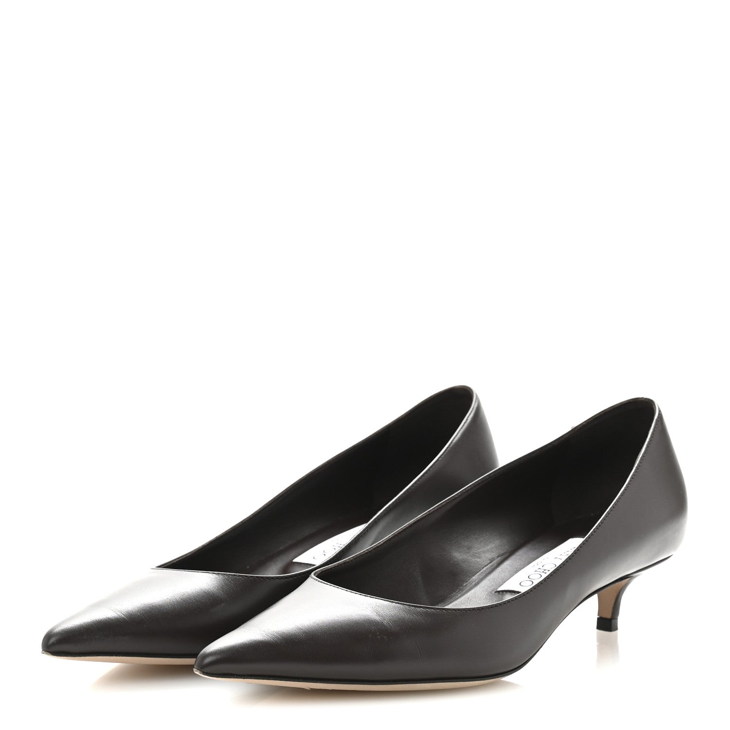 Jimmy Choo Calfskin Amelia 35 Pumps 37 Chocolate 4 of 11
