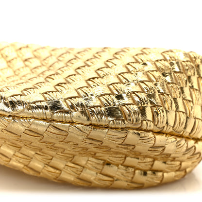 Bottega Veneta Laminated Calfskin Pressed Intreccio Mini Jodie Gold 11 of 11