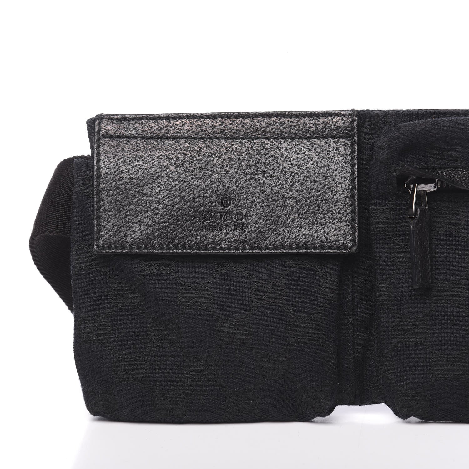 Gucci GG Monogram Double Pocket Belt Bag Black 10 of 10