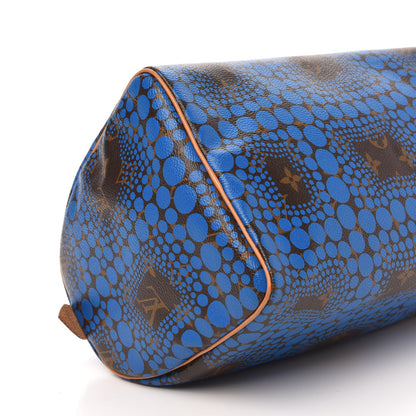 Louis Vuitton Monogram Kusama Town Speedy 30 Blue 6 of 10