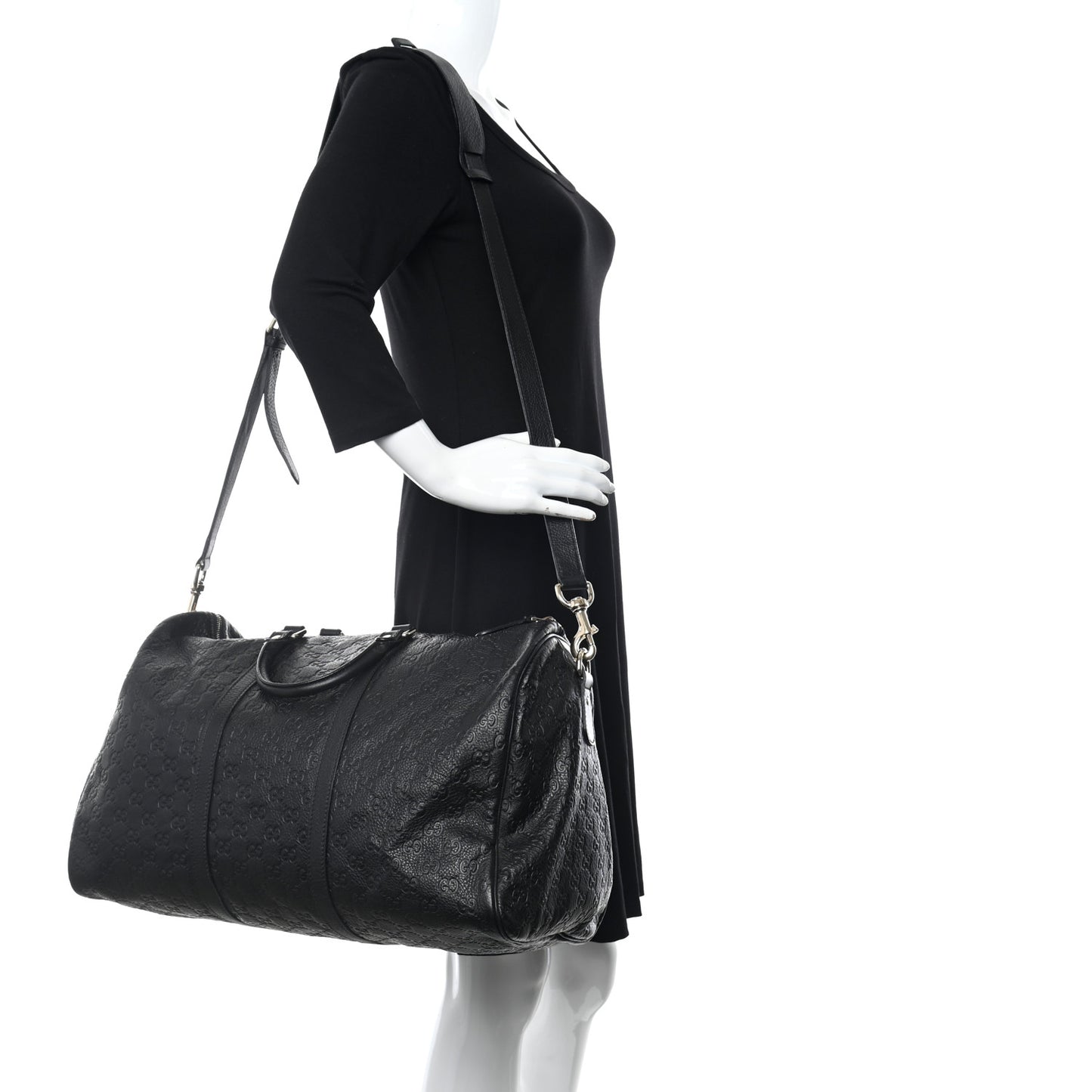 Guccissima Medium Carry On Duffle Black