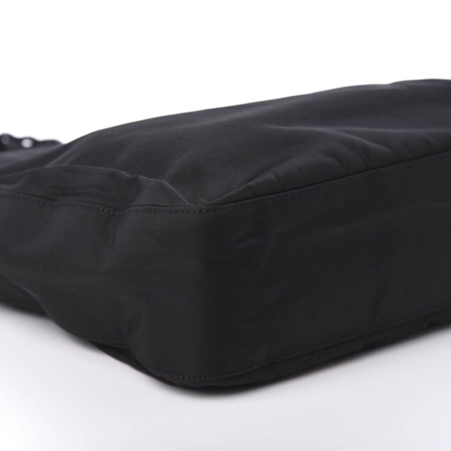 Tessuto Nylon Chain Shoulder Bag Black