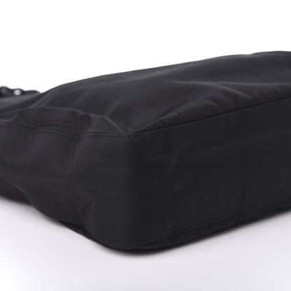 Prada Tessuto Nylon Chain Shoulder Bag Black 7 of 8