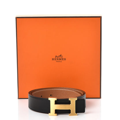 Hermes Swift Epsom 32mm H Belt 90 Black Gold 9 of 9