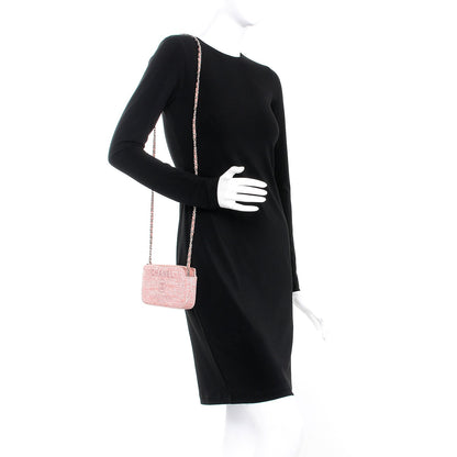 Chanel Canvas Small Deauville Clutch With Chain Pink 2 of 9