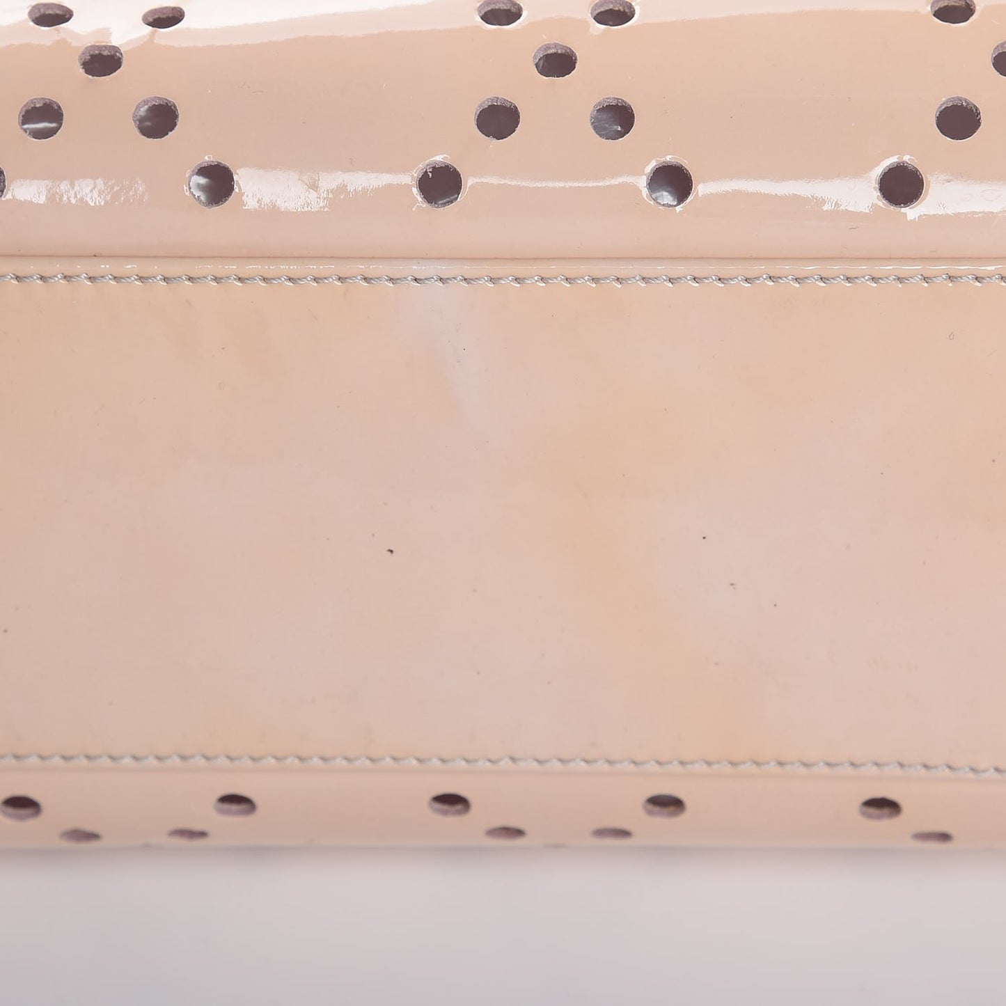 Patent Perforated CC Tote Beige