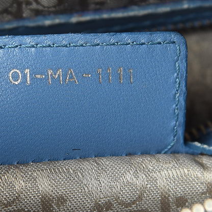 Christian Dior Lambskin Cannage Large Lady Dior Denim 9 of 18