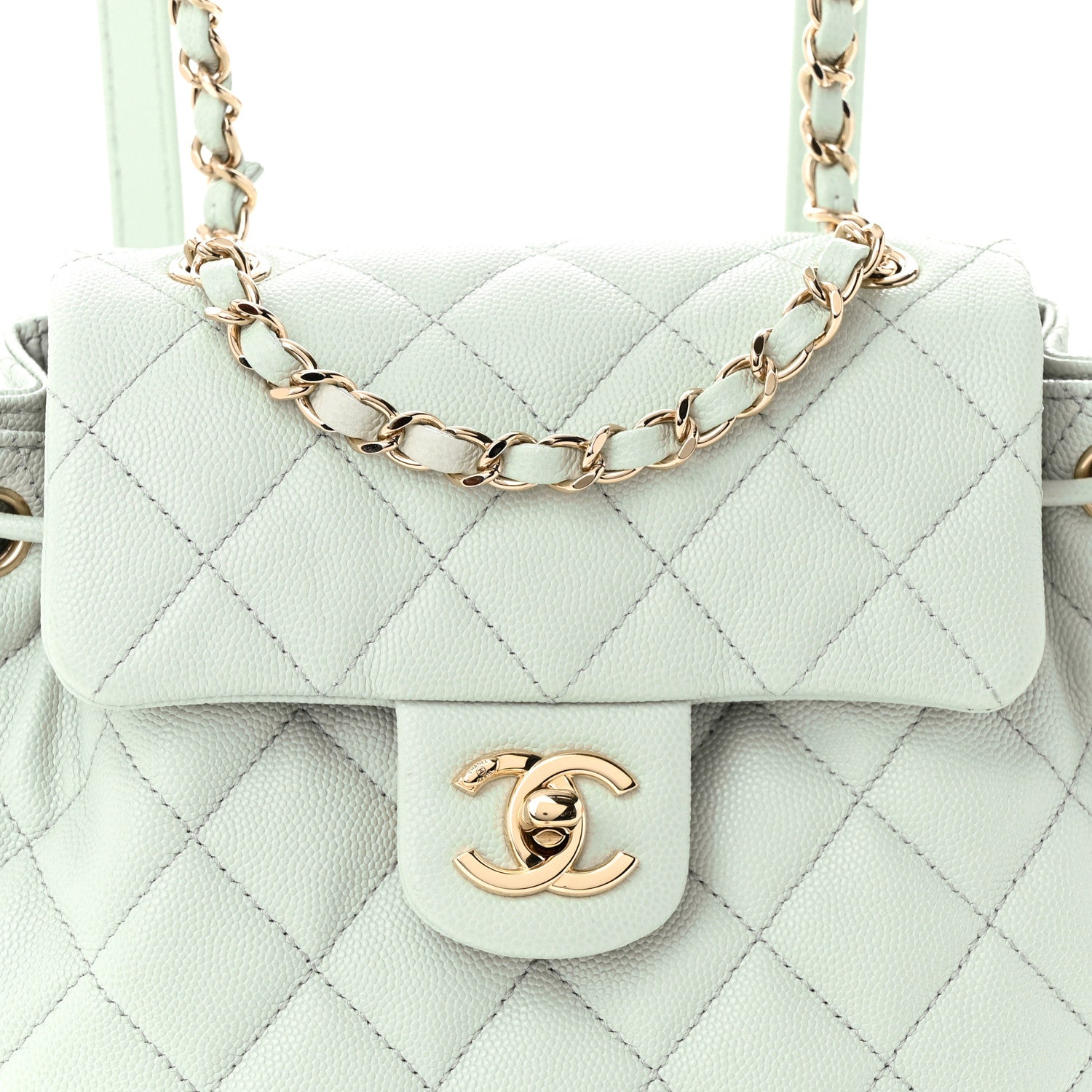 Chanel Caviar Quilted Mini Urban Spirit Backpack Light Blue 8 of 13