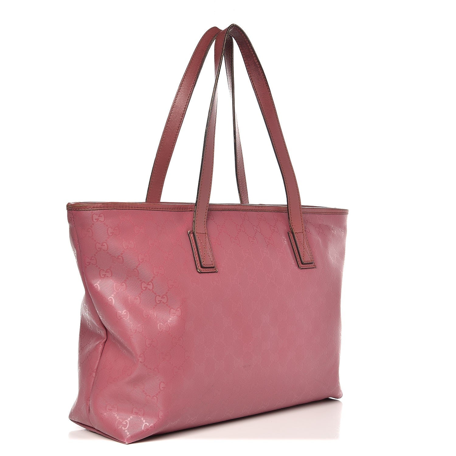 Gucci Imprime Monogram Medium Zippered Shopping Tote Rose Blush 3 of 15