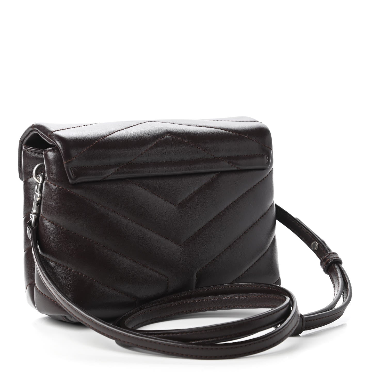 Saint Laurent Calfskin Y Quilted Monogram Toy Loulou Monogram Crossbody Bag Black Tulipe 3 of 10