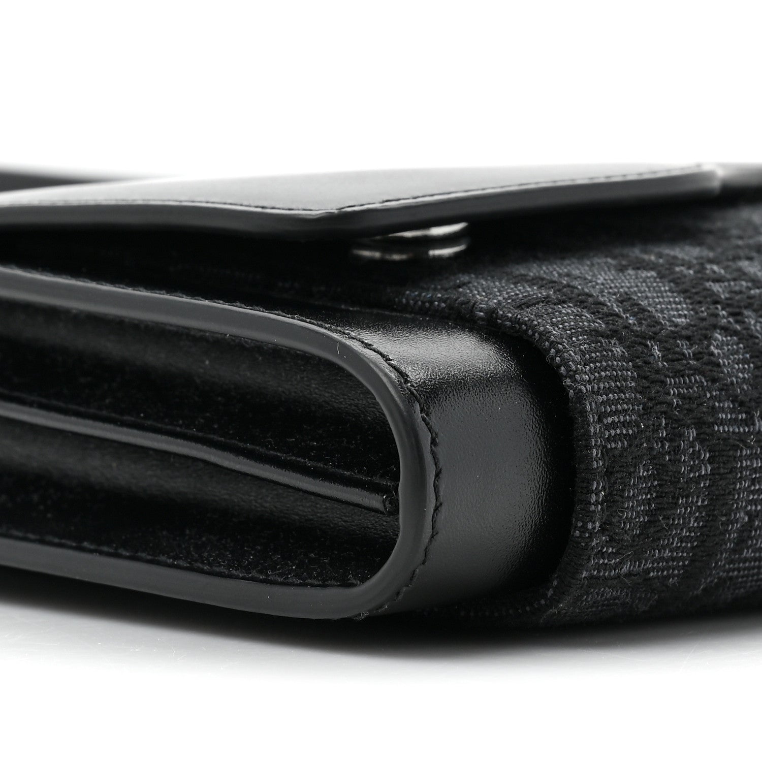 Christian Dior HOMME Oblique Double Saddle Wallet Black 13 of 16