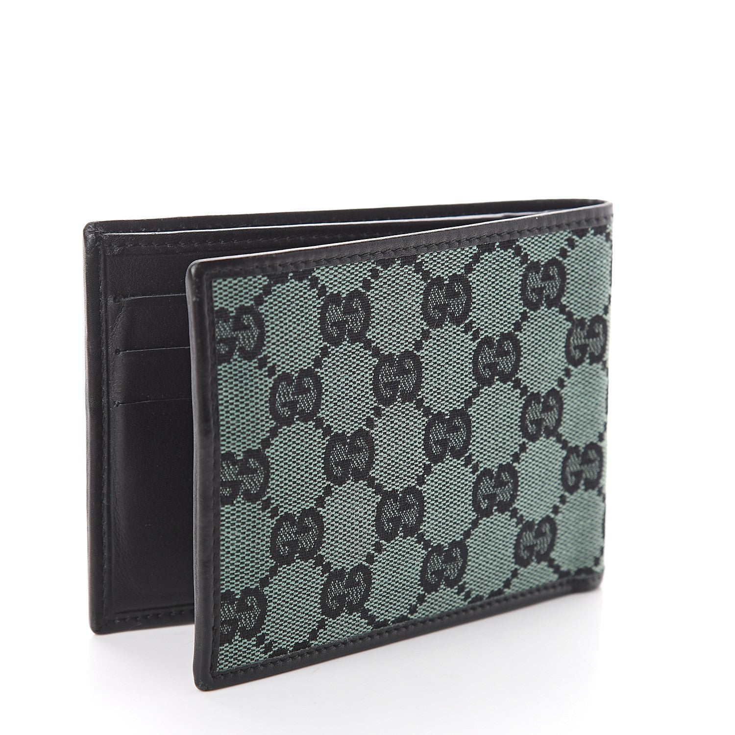 Gucci Monogram Mens Bi-Fold Wallet Green 2 of 6