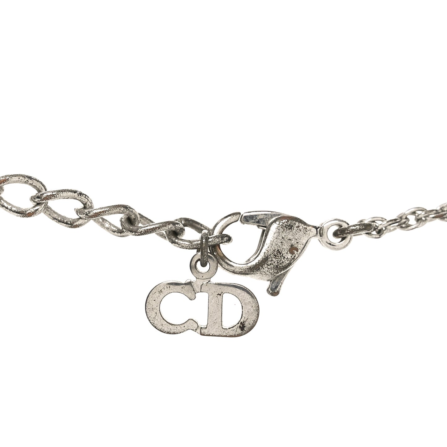 Metal Logo Necklace Silver