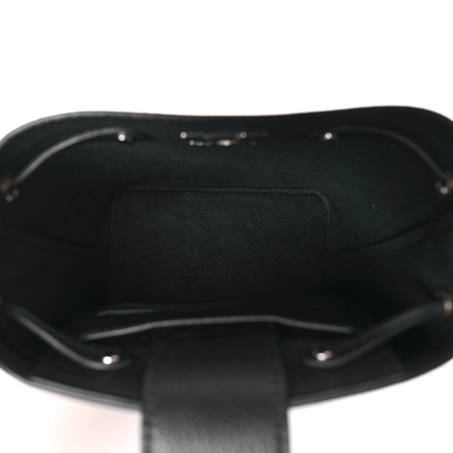 Louis Vuitton Calfskin Nano Lockme Bucket Black 5 of 8