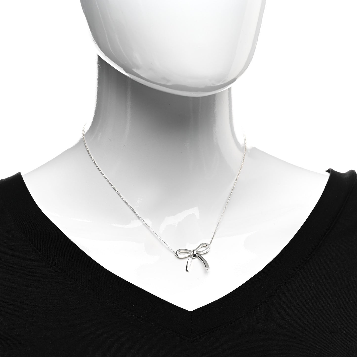 Sterling Silver Bow Pendant Necklace