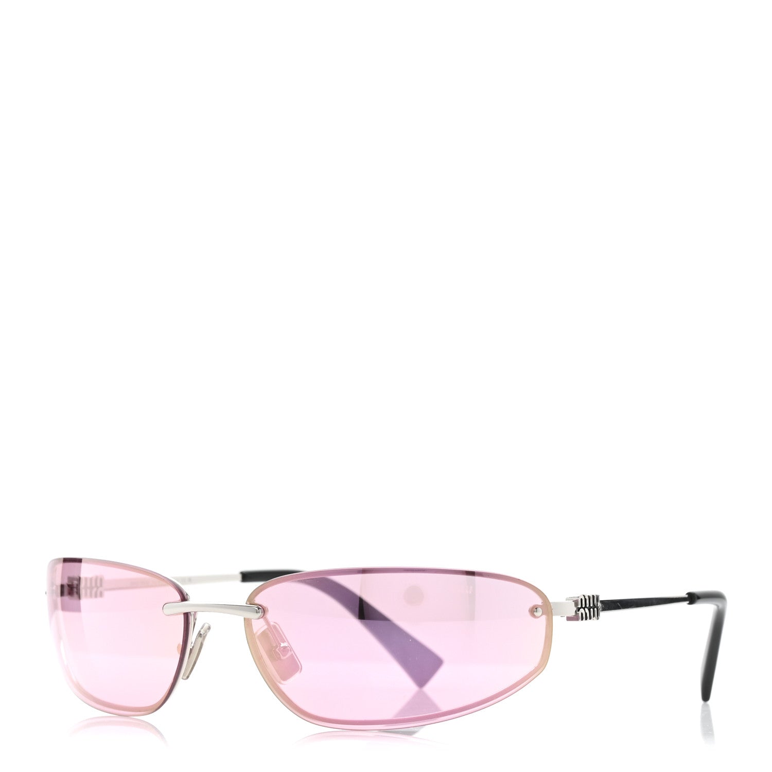 Miu Miu Metal Nocturne Sunglasses SMUA50 Pink Silver 1 of 8