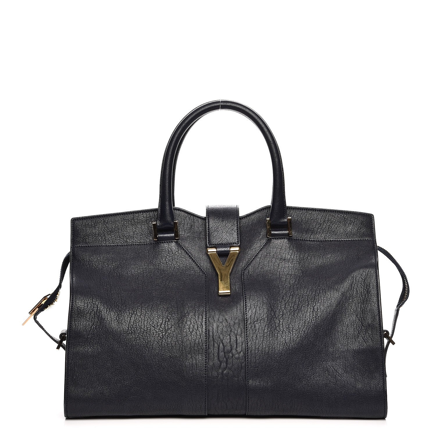 Saint Laurent Sheepskin Medium Cabas ChYc Navy 1 of 9