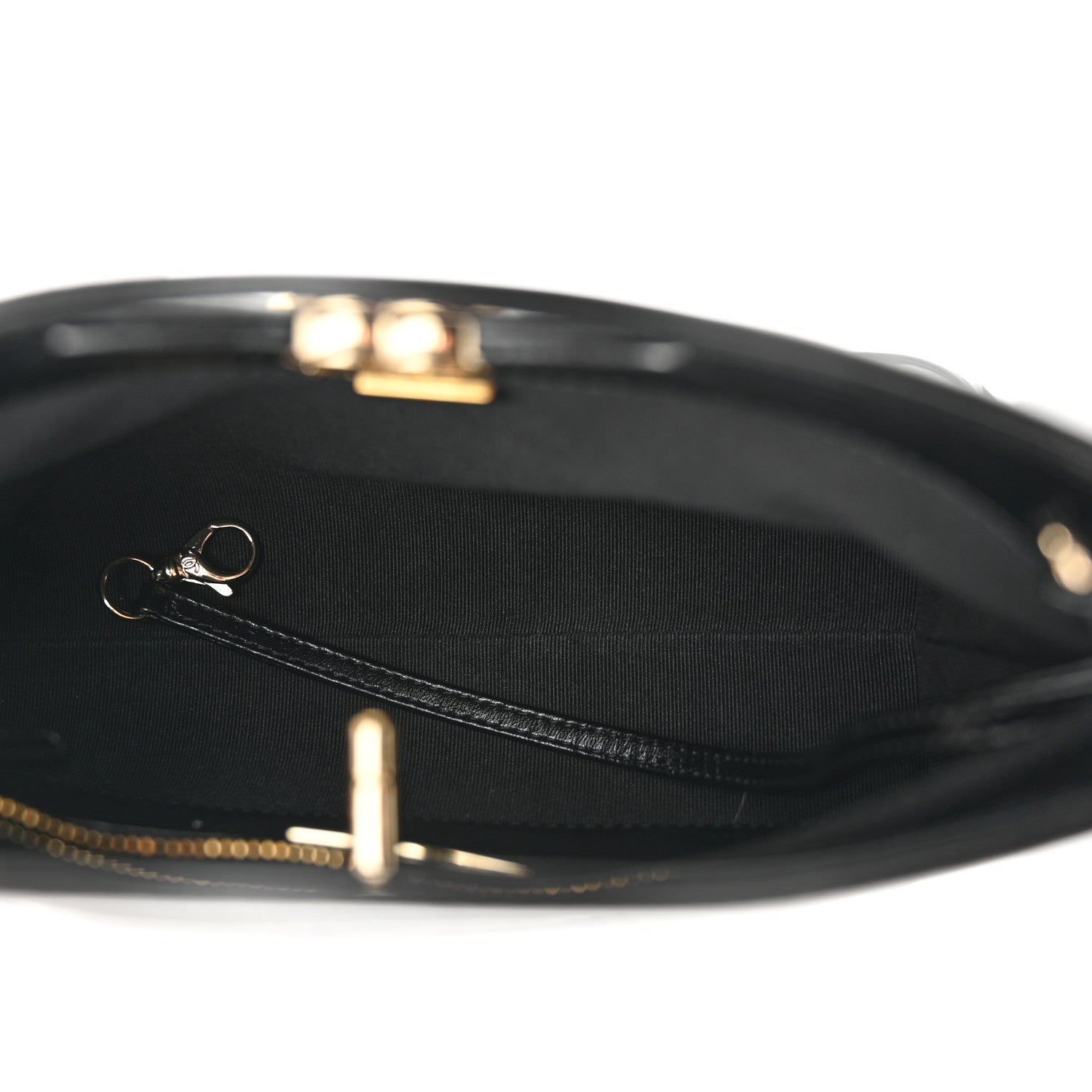 Chanel Shiny Crumpled Calfskin Quilted Mini 31 Shopping Bag Black 5 of 12