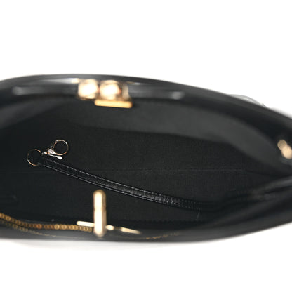 Chanel Shiny Crumpled Calfskin Quilted Mini 31 Shopping Bag Black 5 of 12