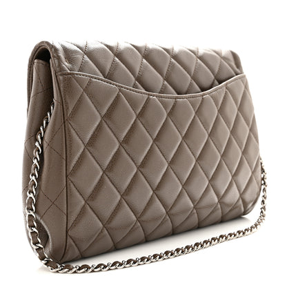 Chanel Caviar Quilted Clutch With Chain Flap Brown 3 of 14