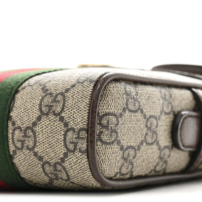 Gucci GG Supreme Monogram Web Mini Ophidia Messenger Brown 10 of 10
