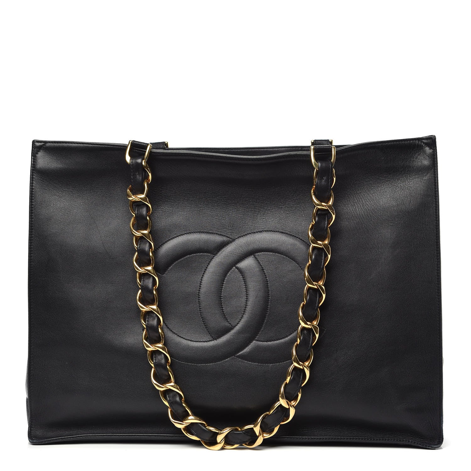 Chanel Lambskin CC Tote Black 1 of 14