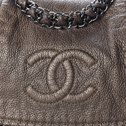 Chanel Metallic Deerskin Luxe Ligne Flap Bronze 10 of 12