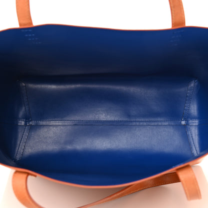 Mansur Gavriel Vegetable Tanned Calfskin Large Shopping Bag Camello Blue 6 of 16