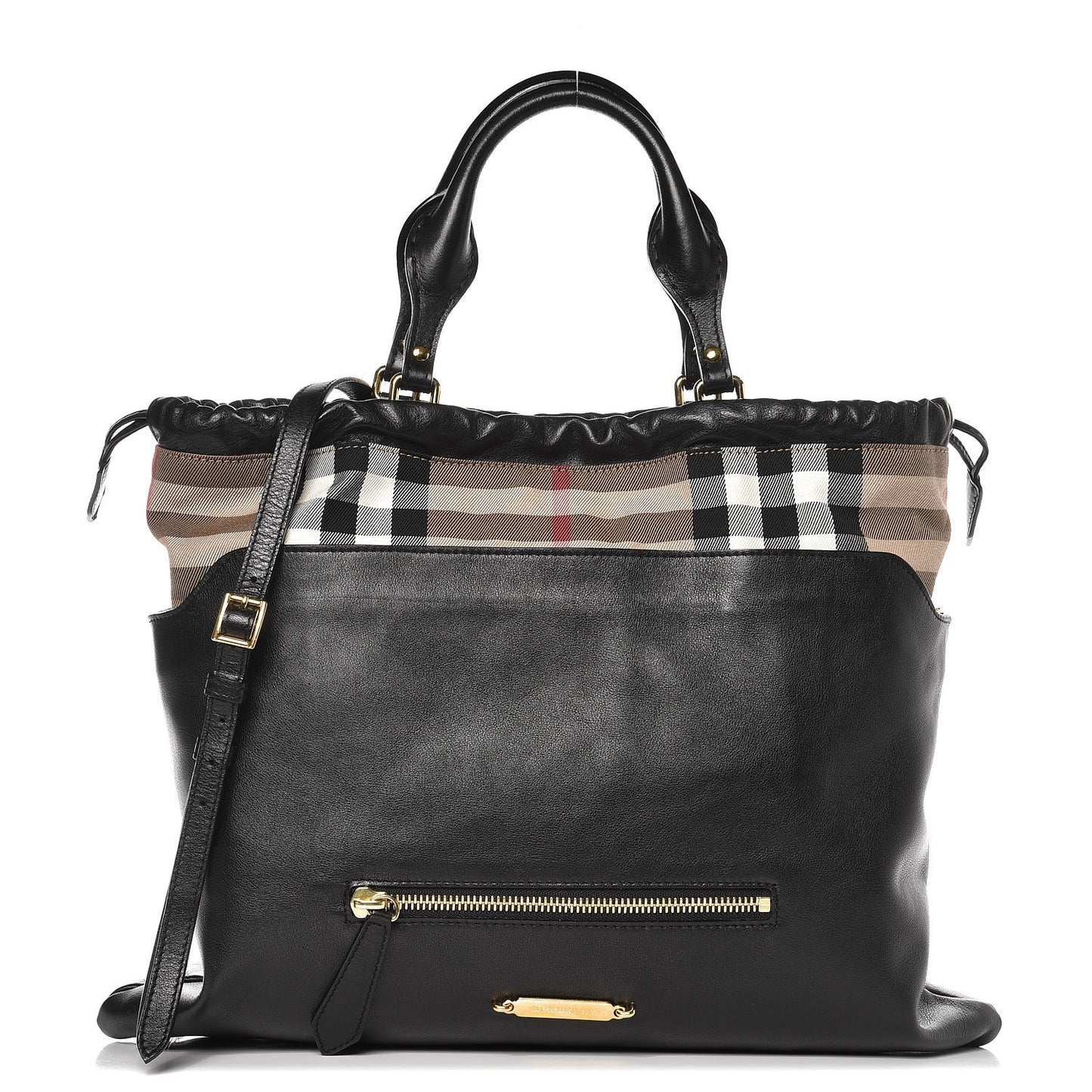 Calfskin House Check Big Crush Black