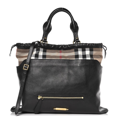 Burberry Calfskin House Check Big Crush Black 1 of 11