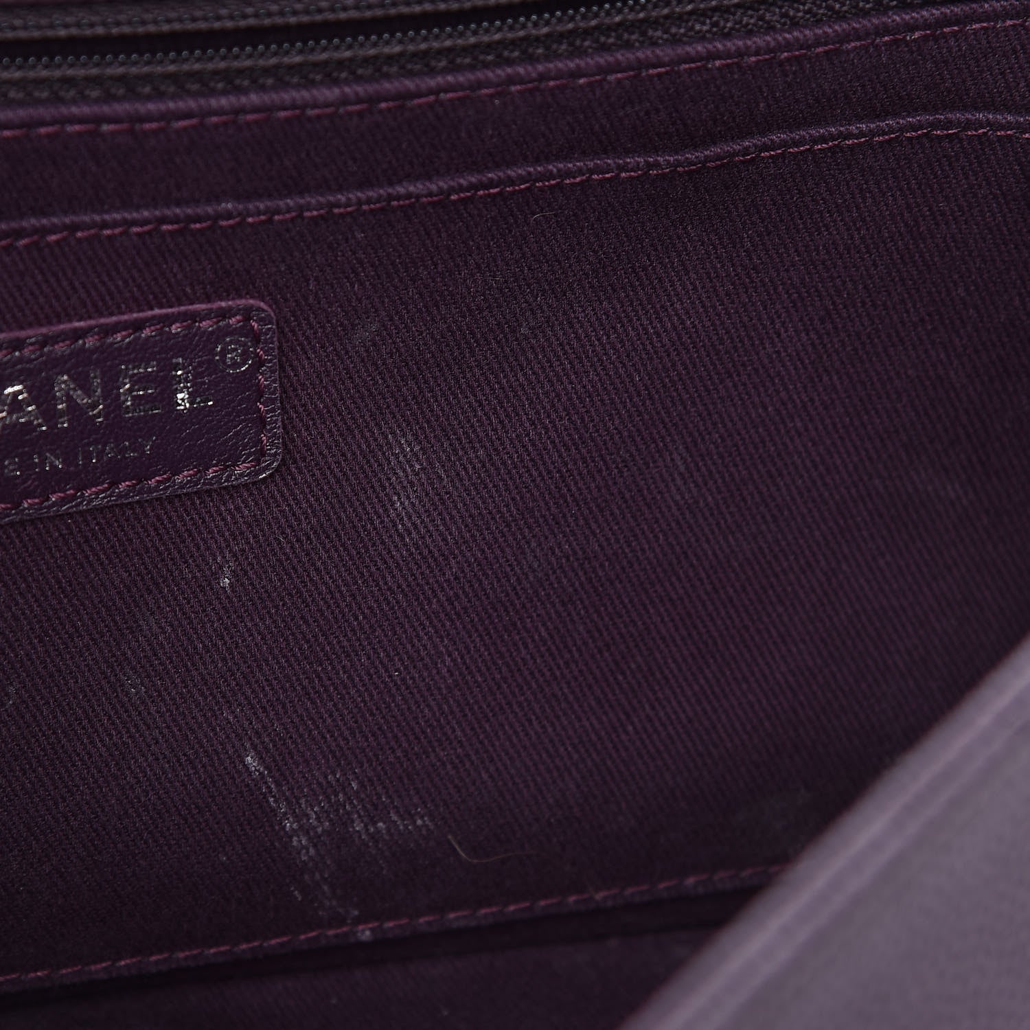 Chanel Washed Caviar Quilted Large Turn Around Ligne Flap Dark Purple 11 of 16