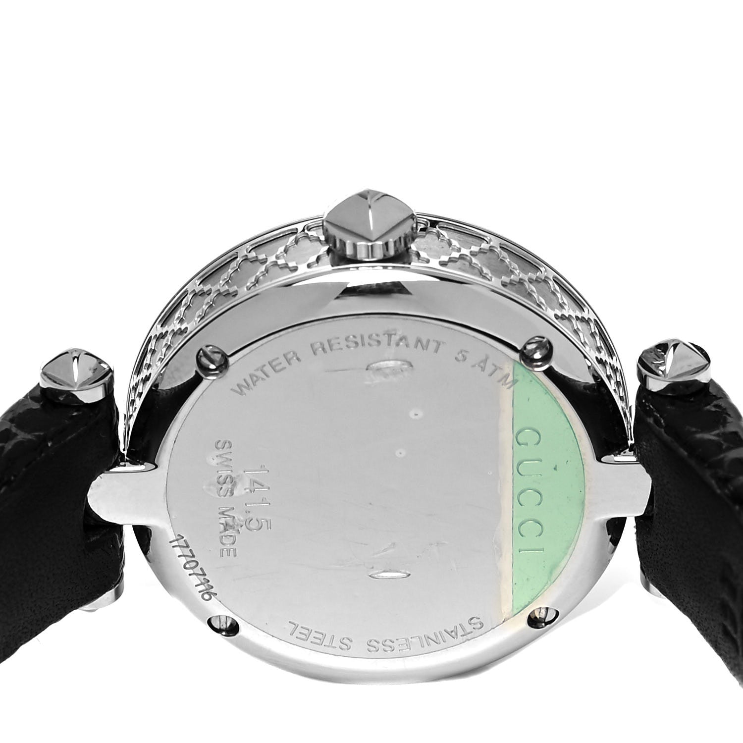Gucci Stainless Steel Lizard Diamond Bezel Mother of Pearl 27mm Diamantissima Quartz Watch 4 of 5