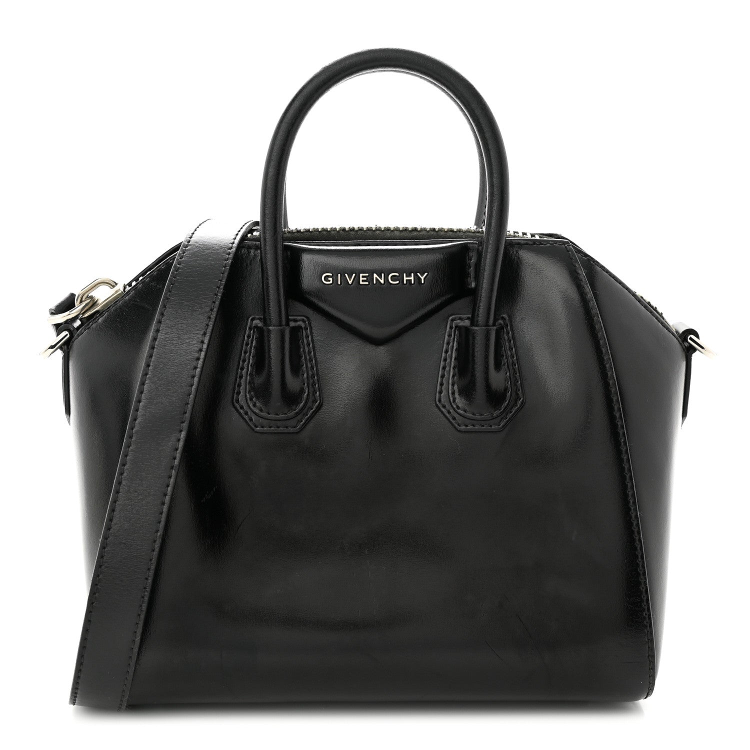 Givenchy Shiny Lord Calfskin Mini Antigona Black 1 of 19