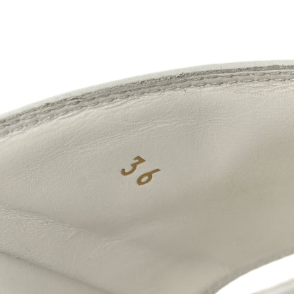 Fendi Vitello Womens Fendigraphy Slide Sandals 36 White Ice 6 of 8