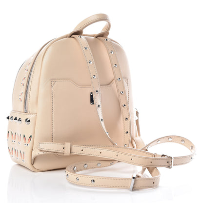 MCM Lambskin Star Eyed Bunny Mini Backpack Natural 3 of 12