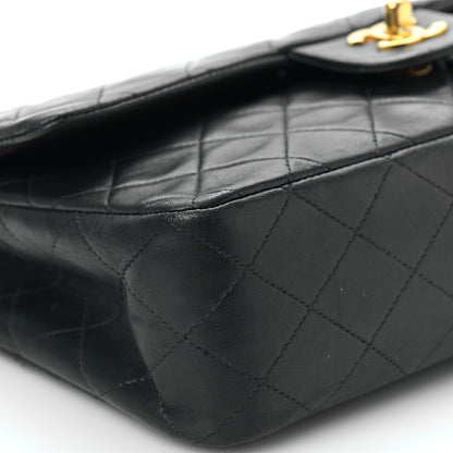Chanel Lambskin Quilted Medium Double Flap Black 9 of 10
