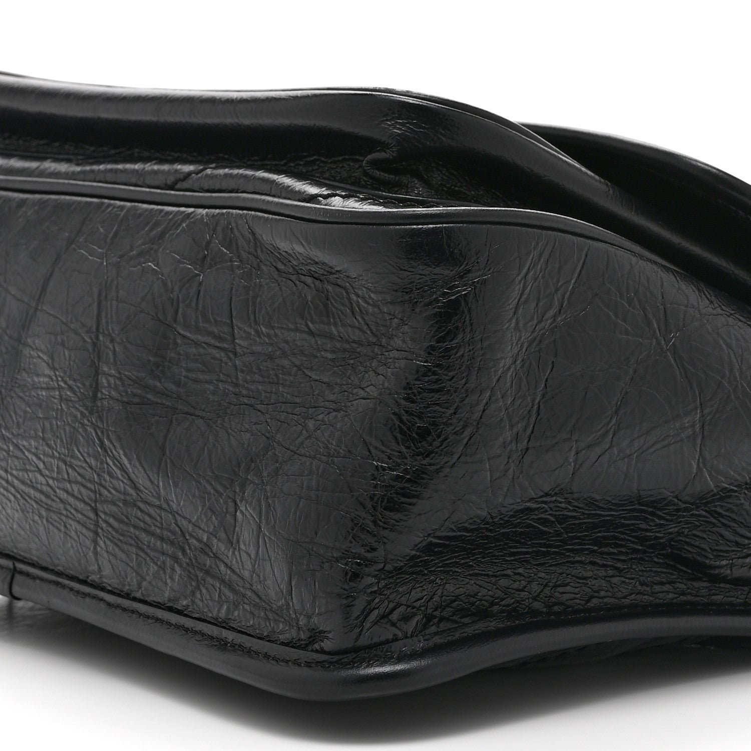 Saint Laurent Crinkled Calfskin Matelasse Monogram Medium Niki Chain Satchel Black 10 of 10