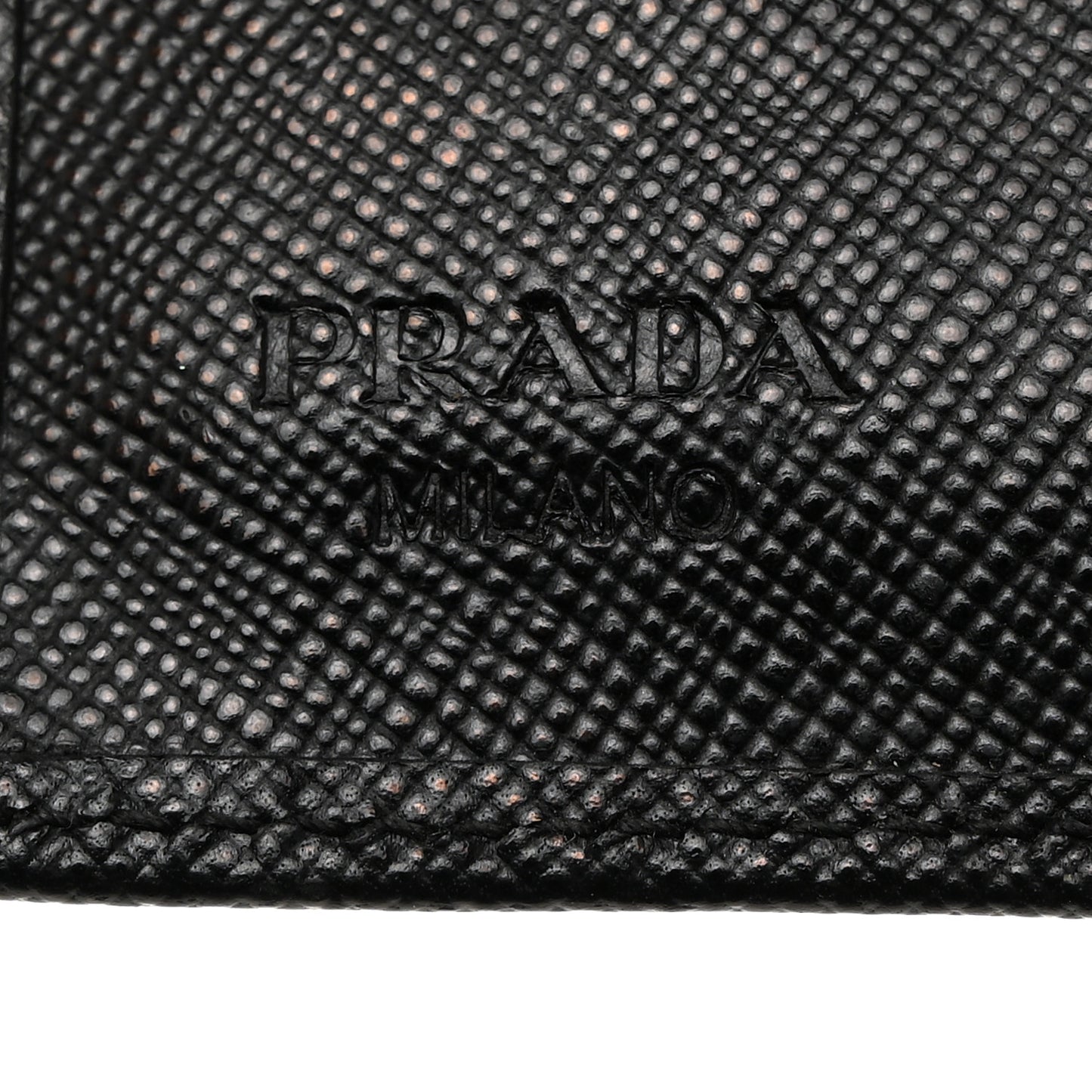 Saffiano Tri-Fold Compact Wallet Black