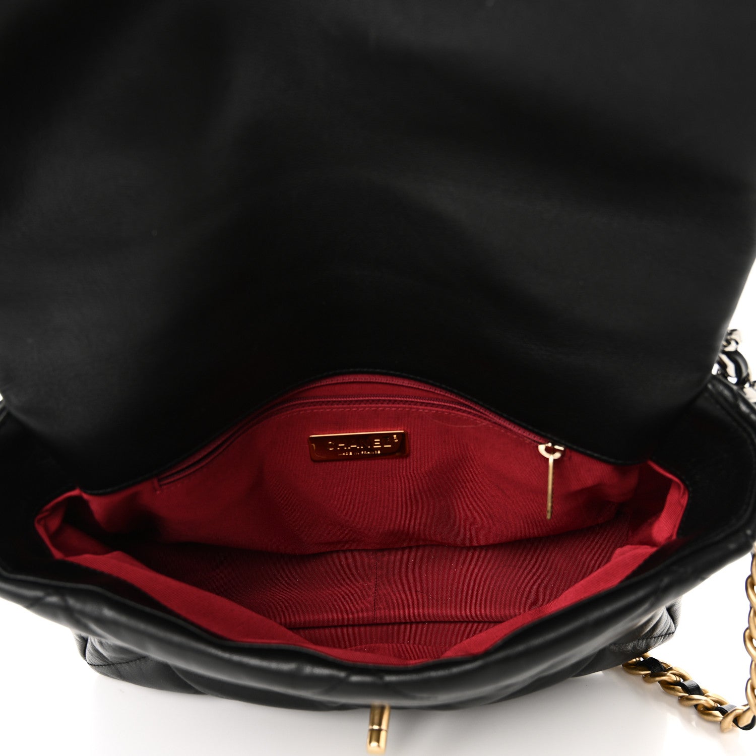 Chanel Goatskin Quilted Large Chanel 19 Flap Black 5 of 11